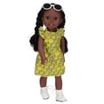 thumbnail image 4 of Exquisite Girl Doll, 15 Inch Vinyl Black Girl Doll Vivid Birthday Gift Decoration Fashionable With Glasses For Children Collector For Home Bedroom, 4 of 8