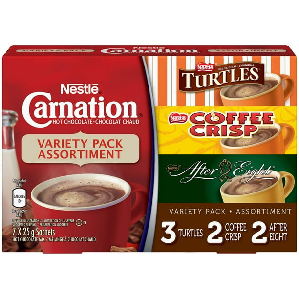 NESTLÉ® CARNATION® Flavoured Hot Chocolate Variety Pack 7 x 25 g