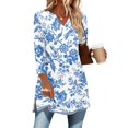 thumbnail image 2 of Womens T Shirts 3/4 Length Sleeve Womens Tops Dressy Casual V Neck Tunic Tops, 2 of 7