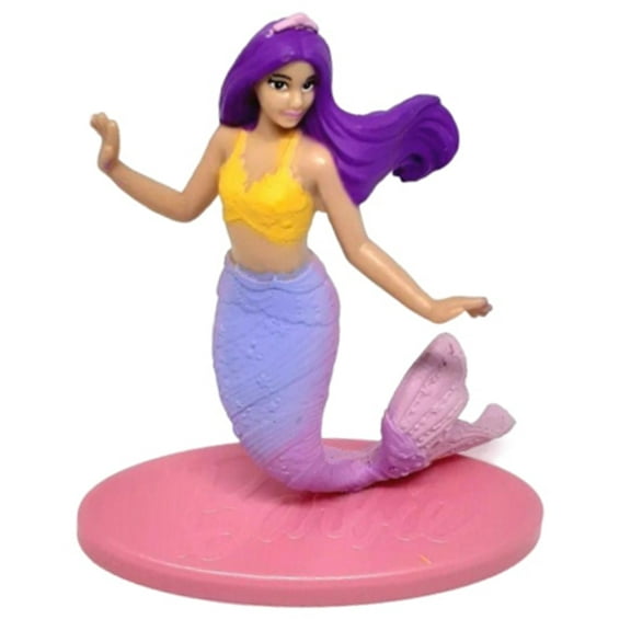 Barbie Micro Mini Doll - Rainbow Mermaid ~ Approximately 2.25" Tall ~ Sits on It's own Base ~ Great for Imaginative Play, Stocking Stuffers or Cake Decoration Toppers ~ Collect Them All!