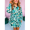 thumbnail image 5 of Ahlaray Elegant Green Floral Tiered Dress with Puff Sleeves - Country Charm, 5 of 8