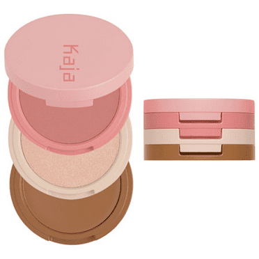 Kaja BUTTER UP Face Bento Cream Powder Blush & Highlighter Trio, 0.12 oz.