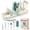 Green, variant on lalalark 7-in-1 Foldable Baby Bottle Brush Set – BPA Free Silicone Travel Cleaning Kit with Storage Case, Compact for Home & Portable Use, Green