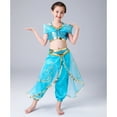 thumbnail image 4 of HAWEE Jasmine Costume for Girls Sequin Princess Dress Up Princess Cosplay Costumes, 4 of 7