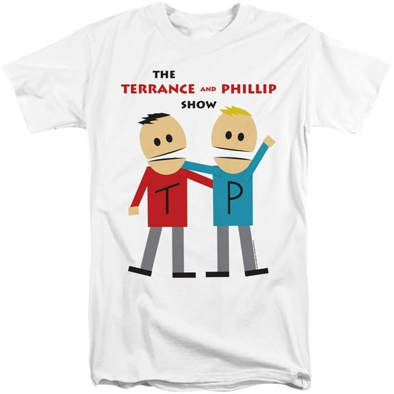 South Park Terrance and Phillip Unisex Adult Tall T Shirt,Terrance and Phillip, 3X-Large