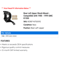 thumbnail image 2 of Rear Left Upper Shock Mount - Compatible with 1988 - 1999 GMC K1500 1989 1990 1991 1992 1993 1994 1995 1996 1997 1998, 2 of 2