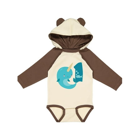 

Inktastic Narwhal 1st Birthday Gift Baby Boy or Baby Girl Long Sleeve Bodysuit