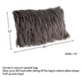 thumbnail image 2 of Somerset Home 1-Piece 12" x 20" Polyester Throw Pillow for Adult (Gray), 2 of 6