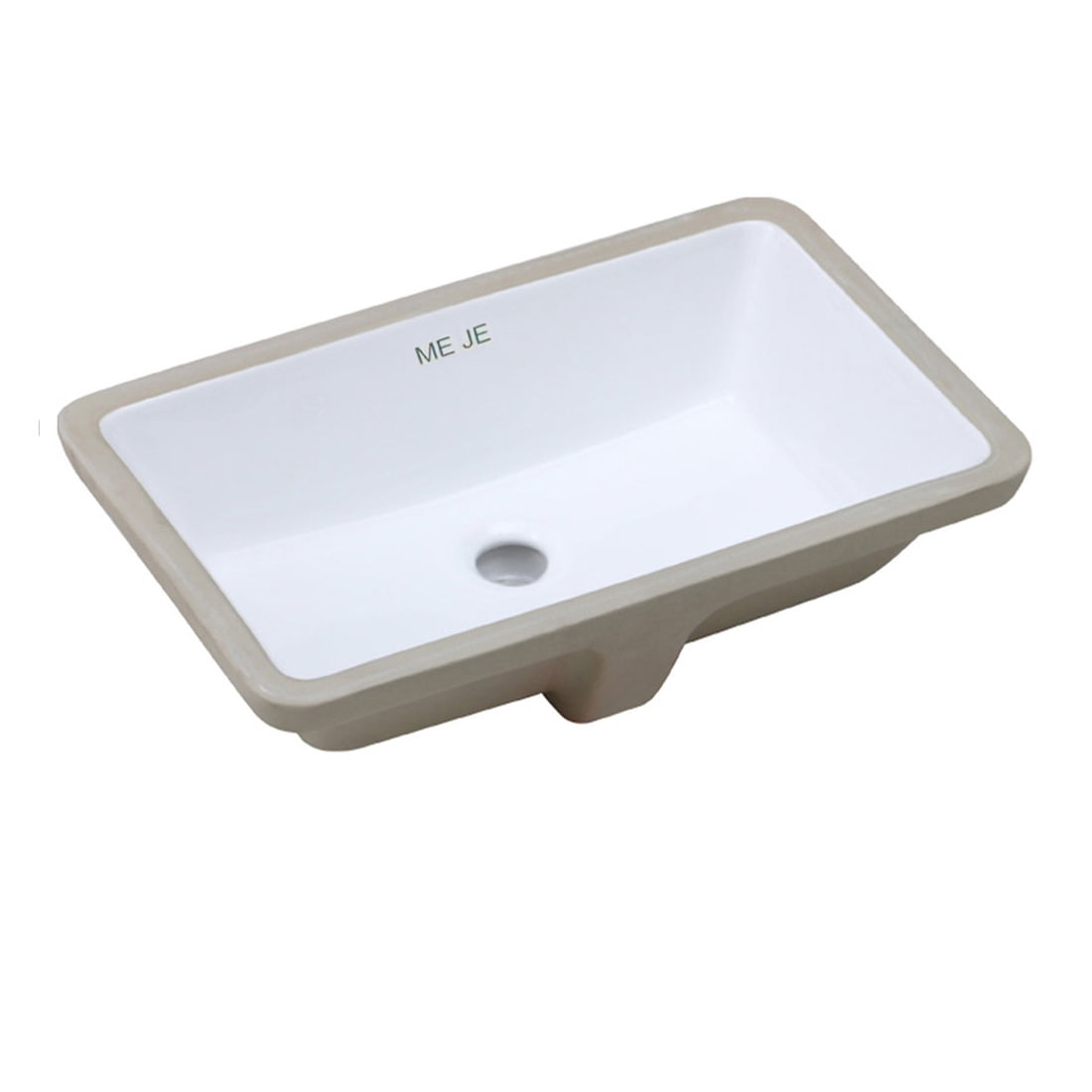 MEJE 202A 20.9 inch Rectrangle Undermount Bathroom Sink, Ceramic ...
