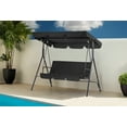 thumbnail image 2 of MCombo 3-Person Outdoor Swing with Convertible Canopy 4003 (Black), 2 of 8