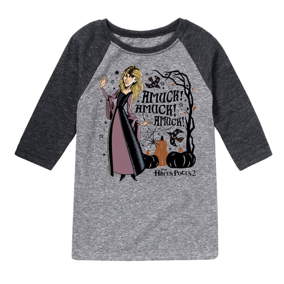 Hocus Pocus 2 - Amuck Sarah - Toddler And Youth Raglan Graphic T-Shirt