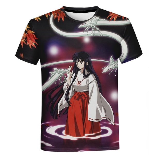 Camiseta Anime Primavera Verano Inuyasha Impreso 3D Hombres Mujeres Oversize Casual Streetwear Hip Hop Moda Unisex