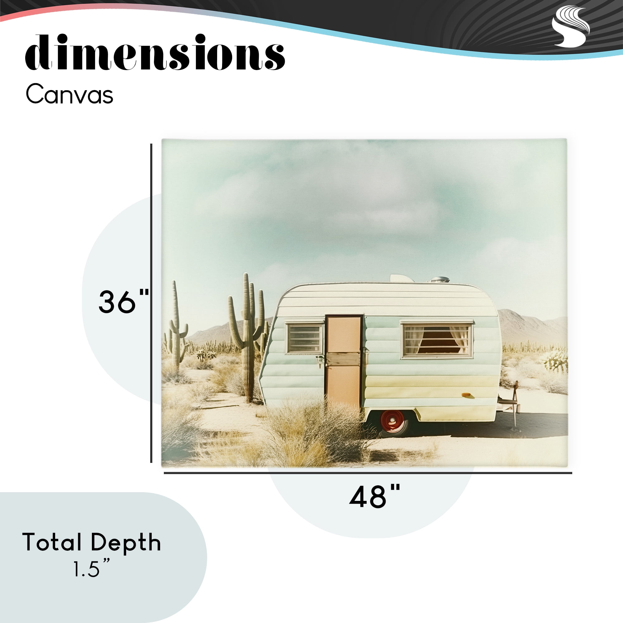 Desert Trip Vintage Canvas Wall Art, design by Decent Exposures