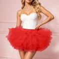 thumbnail image 7 of QSAWXQZ Women Tutu Skirt High Waist Elastic Waisted Pleated Tulle Dress up Skirt Party Free Size, 7 of 7