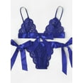 thumbnail image 3 of Lencería sexy de estilo europeo y americano, ropa interior sexy de mujer con lazo grande de tres puntos y abertura, 3 of 5