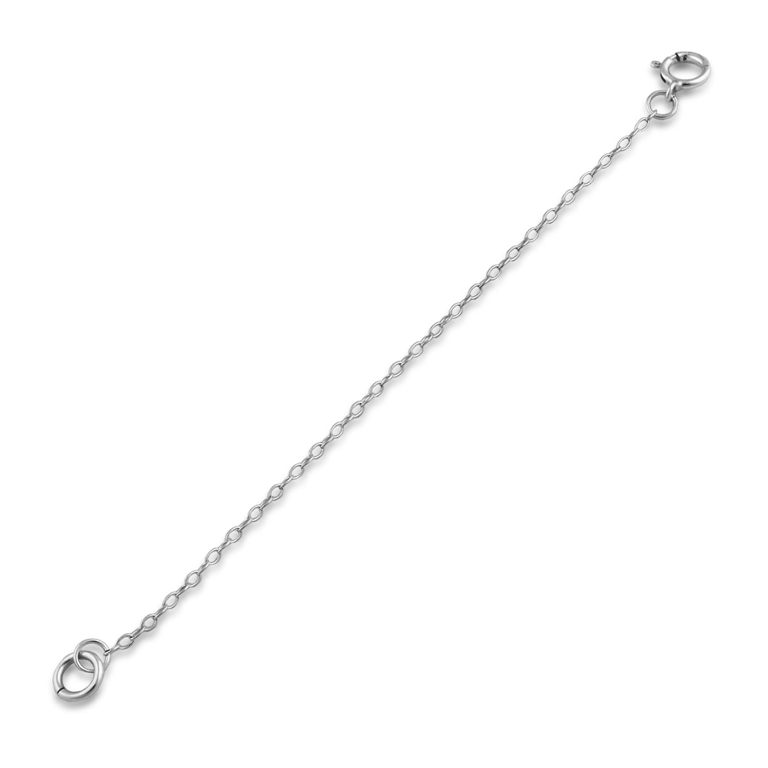 Sterling Silver 1mm Necklace Extender Chain Available Lengths 1", 2
