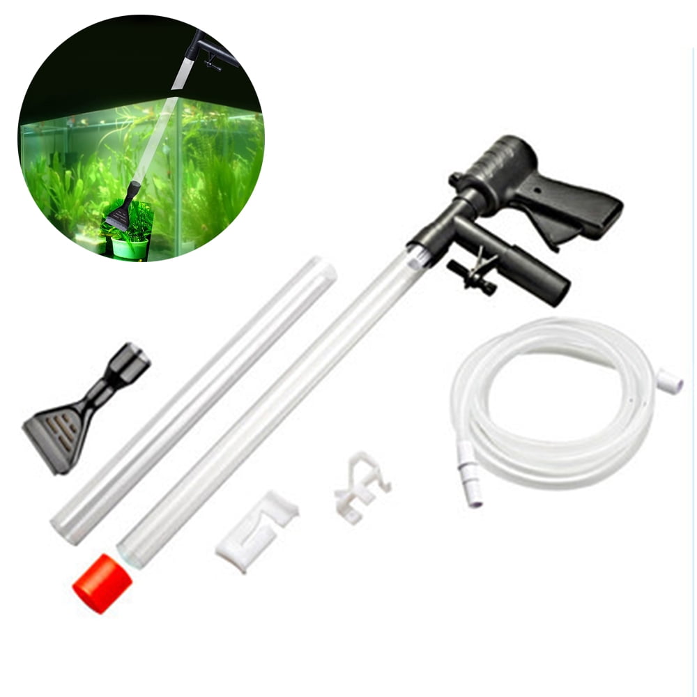 Aquarium Vacuum Gravel Cleaner Aquarium Water Changer for Filter Gravel Cleaning with Air-Pressing Button and Water Hose Controller 