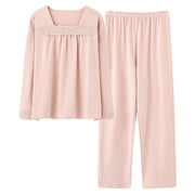 a.Jesdani Women's Pajamas Sets Long Sleeve with Pants Soft Sleepwear 2 Piece M-84X