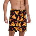 thumbnail image 2 of Wukai Cartoon Pizza Men’s Short Pajama Pants With Pockets Soft Sleep Pj Shorts for Men-4X-Large, 2 of 6