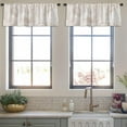 thumbnail image 3 of LALILO Kitchen Curtain Valance Monochrome Beige Rod Pocket Window Curtain 52"x 18" Set of 2, 3 of 7