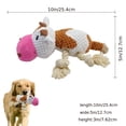 thumbnail image 6 of Dog Toy with Squeaker, Cute Cow Interactive Pet Toy, Crinkle Paper Sound Chew Toy for Dogs, Cotton Cow Stuffed Animal for Puppies, Beige, 6 of 7