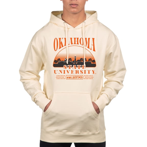 Men's Uscape Apparel  Oatmeal Oklahoma State Cowboys Pullover Hoodie