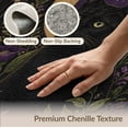 thumbnail image 6 of ODIKA 8'x10' Washable Area Rug Black Purple Mystical Cat and Floral Motif Design Celestial with Lavender for Living Room, Under Sectional, Family , Durable, Non-Slip, 6 of 7