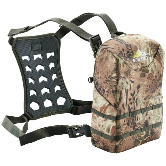 Butler Creek Featherlight Bino Caddy w Harness, L 10x42 Binocular, Camo