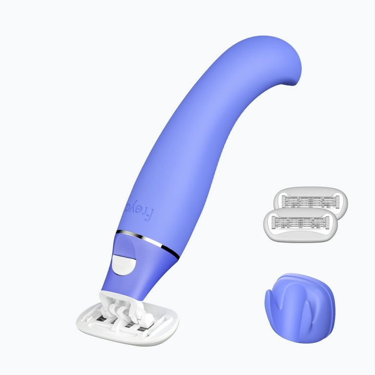 Freya Vee Razor + Vibe 2-in-1 Starter Kit, 2 blades refills. Safely  designed vibrator handle personal messager, 6 modes, Body-safe silicone  curved. IP7 Water resistant. Quiet & Discreet for travel - Walmart.com