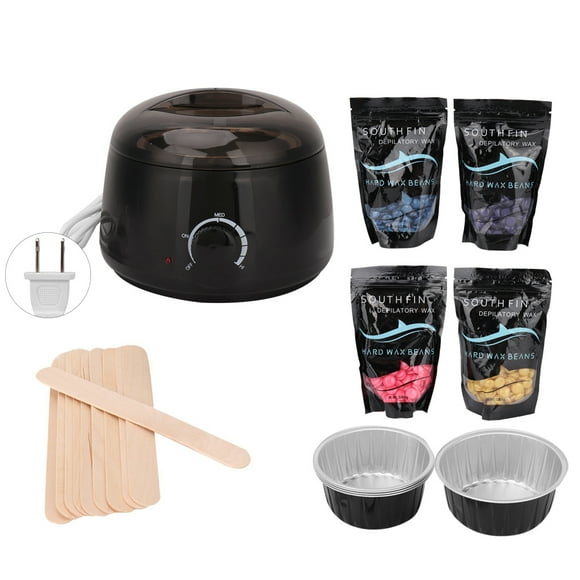 FYBTO Depilatory Kit Wax Heater Warmer Depilatory Wax + Wax Sticks Wax Bowl-090602