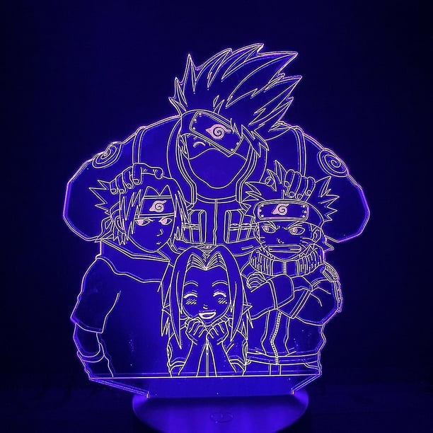Naruto Kakashi Kids Bedroom Anime Nightlight Table Lamp 3d Led