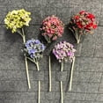 thumbnail image 4 of Artificial Perennial Sweet Alyssum Flower Stem 14In Fake Ball Flower for Home Wedding Vase Floral Arrangement Decor (Burgundy), 4 of 9