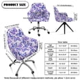 thumbnail image 7 of ZIATUBLES Violet Buttefly Print Dining Chair Cover Soft Stretchable Curved Back Armchair Slipcover Modern Stylish Swivel Armchair Accent Chair Protector for Kitchen Living Room, 7 of 7
