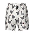 thumbnail image 4 of Lsque Mens Swim Trunks Funny Chicken Pattern - Bathing Suit Compression Liner - Beach Swim Shorts Swimwear - (S-3XL) - Stretch Quick Dry -XX-Large, 4 of 9