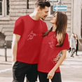 thumbnail image 2 of LUOGENLI T-shirts pour Femme pour Femmes T-Shirt à Col Rond à Manches Courtes Imprimé pour la Fête des Couples T-shirts pour Femmes T-shirts Graphiques T-shirts de la Saint-Patrick pour Femmes T-shirts Graphiques Vêtements d'Été Rouge m, 2 of 4