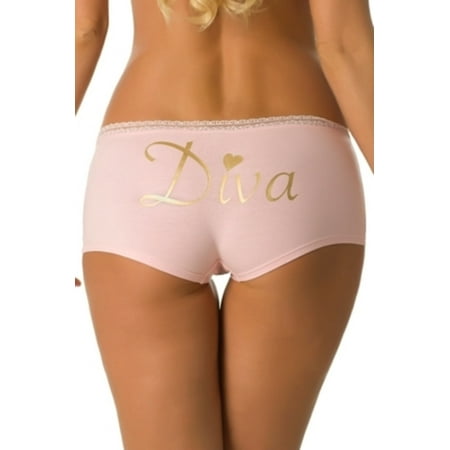 Pink/Gold Pink/Gold Diva Boyshort Velvet Kitten 19001-PNKG Pink/Gold