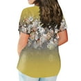 thumbnail image 3 of Patlollav Blouses For Women Plus Size Tops Trendy Marbel Print Short Sleeve Tshirts Casual Summer Shirts, 3 of 6