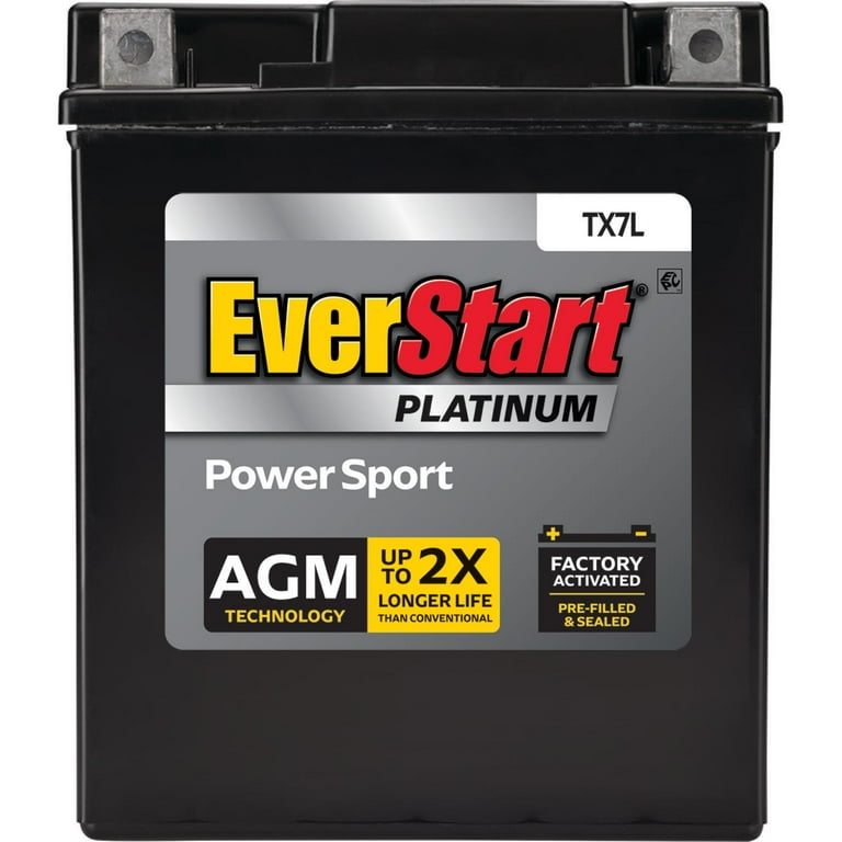 EverStart Premium AGM Power Sport Battery Group Size TX7L 12 Volt 85 CCA Walmart