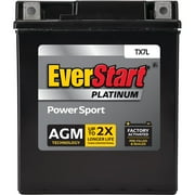 EverStart Platinum AGM Power Sport Battery, Group Size TX7L 12 Volt, 85 CCA