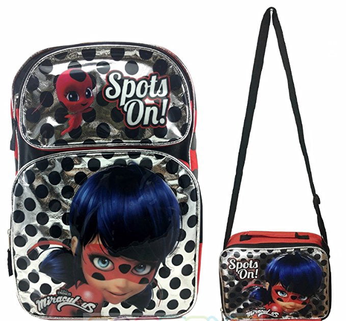 New Nickelodeon Miraculous Ladybug 16" Large School Backpack 