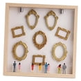 thumbnail image 3 of Kit de marco de caja de sombra con silueta de mini museo DIY para bodas y hogar. Madera, 3 of 9