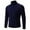 Navy, variant on Mens Mock Neck Sweater Ribbed Slim Fit Long Sleeve Turtleneck Button Design Pullover Sweater Beige 16(XXXL)