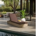 thumbnail image 2 of Safavieh Vincent Wood Outdoor Lounge Chair, Natural/Dark Brown, 2 of 15