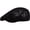 Black, variant on Knitted Mesh Newsboy Cap Breathable Vintage Flat Cap for Golf Fishing White 55-59cm