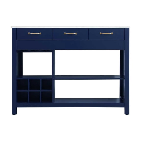 Elegant Kitchen and Bath 48 inch Kitchen Island in Blue
