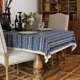 thumbnail image 1 of Vintage Style Tablecloth, Cotton Linen Lace Washable Dinner Picnic Table Cloth Home Decorative Cover, Navy Blue 140*180cm, 1 of 5