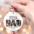 thumbnail image 4 of Photo Dad and Child Christmas Ornament 2025 - My First Love, Custom Name Text My Hero For- & Picture Gift from Daughter for First Xmas As Daddy, Circle Christmas Ornament, 4 of 5