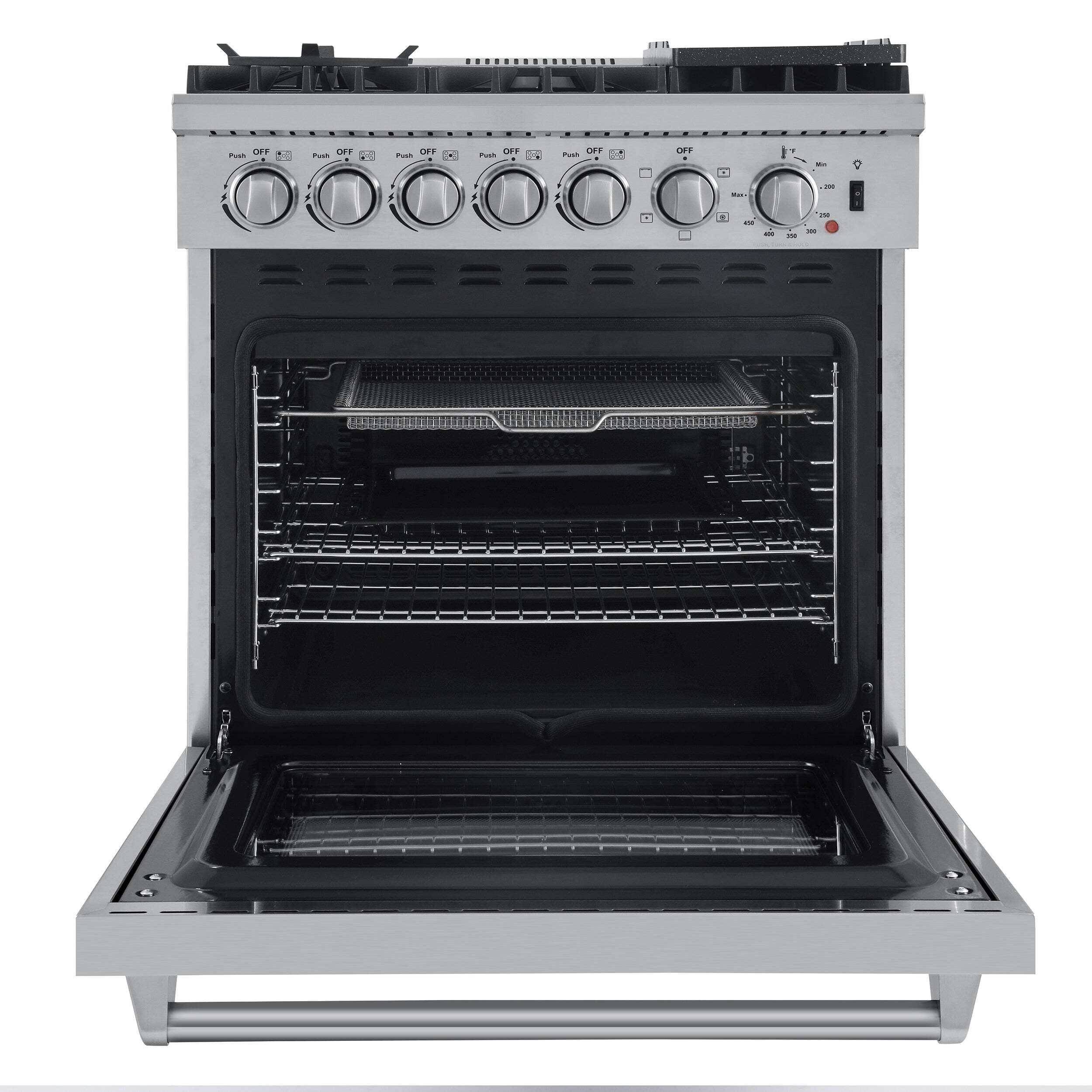 Forno Lazio 30″ 4.32 cu ft Gas Induction Range In Stainless Steel