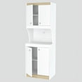 thumbnail image 1 of Inval GALLEY 4 Door Pantry with Microwave Storage in White and Oak, 1 of 8