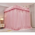 thumbnail image 3 of Elastic Roof Style Four Corner Post Princess Bed Canopy Curtains Cozy Breathable Tent Canopy Mosquito Net for Girls & Adults Bedroom Decoration (Pink, 59-64" W*82" L*82"*H/(Queen)), 3 of 14